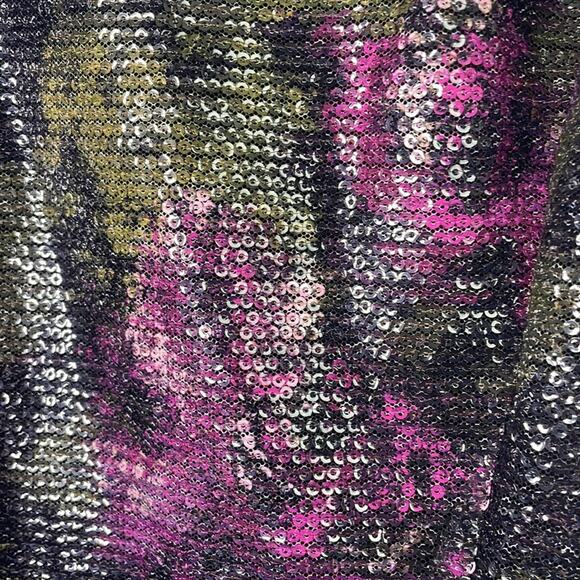 Donna Ricco Sequin Floral Dress Purple Black 4 New! - Picture 9 of 10